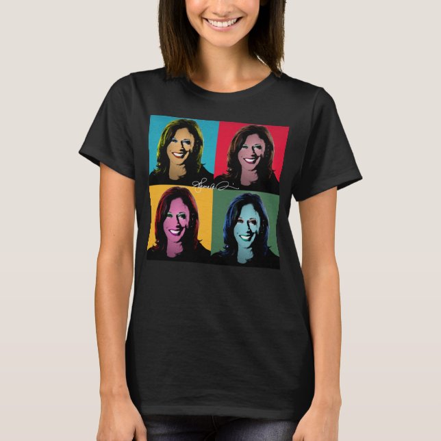 KAMALA HARRIS-popkonsmålning T Shirt (Framsida)