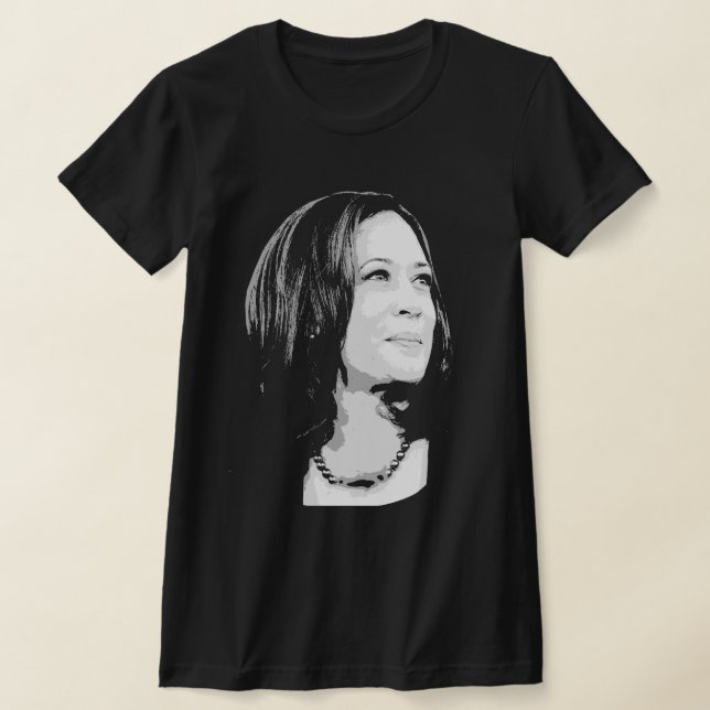 Kamala Harris Porträtt Skriv ut T Shirt (Laydown)