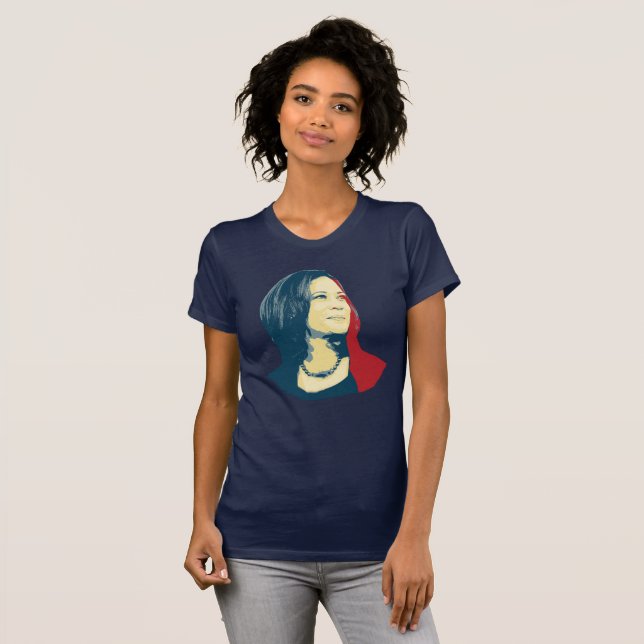 Kamala Harris Porträtt T Shirt (Hel framsida)