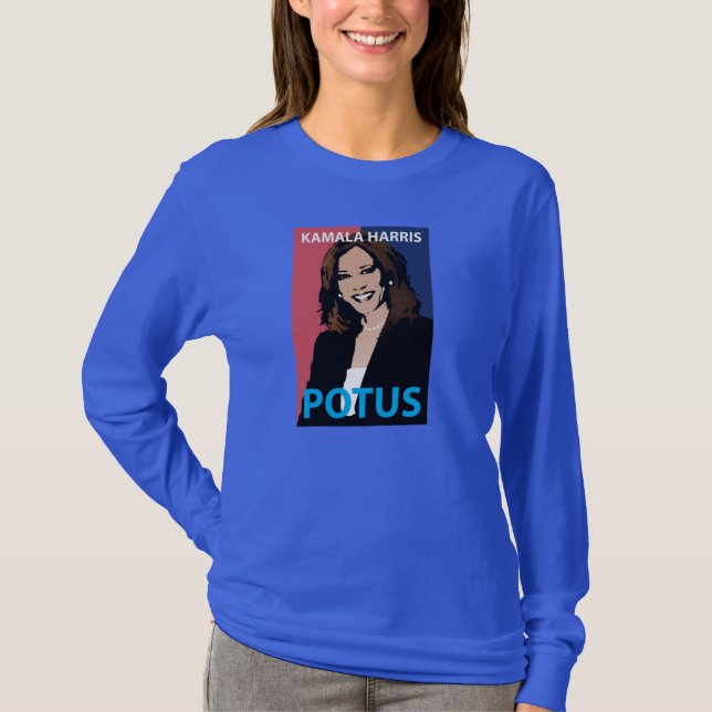 Kamala Harris "POTUS" T-Shirt (Framsida)