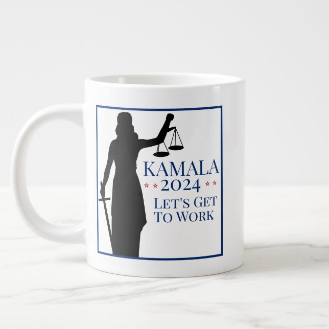 Kamala Harris president - 2024 års val Jumbo Mugg (Vänster)