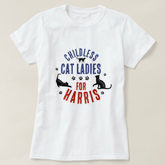 Kamala Harris President 2024, Barnsolt Cat Dam T Shirt (Design framsida)
