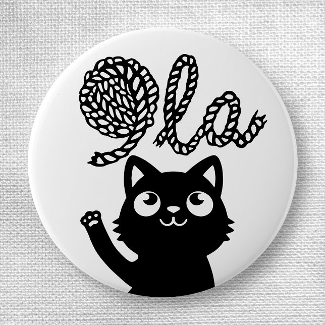 Kamala Harris President 2024 Comma La Cat and Yarn Knapp (Skapare uppladdad)
