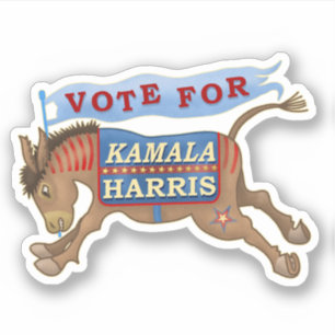 Kamala Harris President 2024 Democrat Donkey Klistermärken