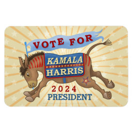 Kamala Harris President 2024 Democrat Donkey Magnet