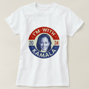 Kamala Harris President 2024 Demokrat Photo Retro T Shirt