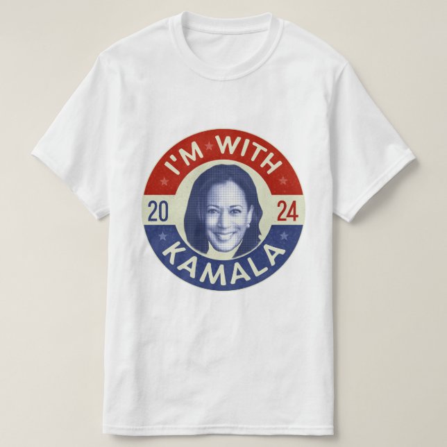 Kamala Harris President 2024 Demokrat Photo Retro T Shirt (Design framsida)