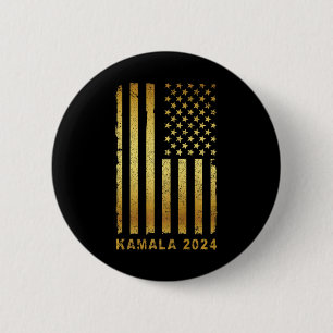 Kamala Harris President Kampanj 2024 Retro Vintag Knapp