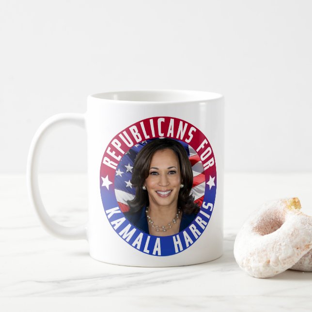 Kamala Harris president Photo 2024 Kaffemugg (Med munk)