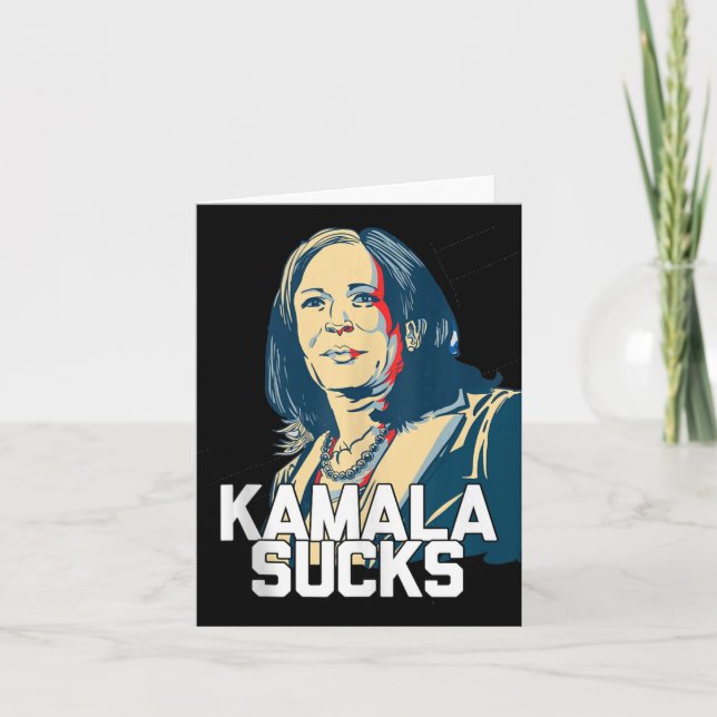 Kamala Harris President Valection 2024 Trump Hallo Kort (Framsida)