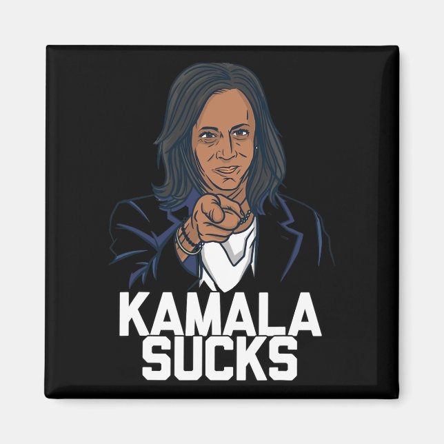 Kamala Harris President Valection 2024 Trump Hallo Magnet (Framsidan)