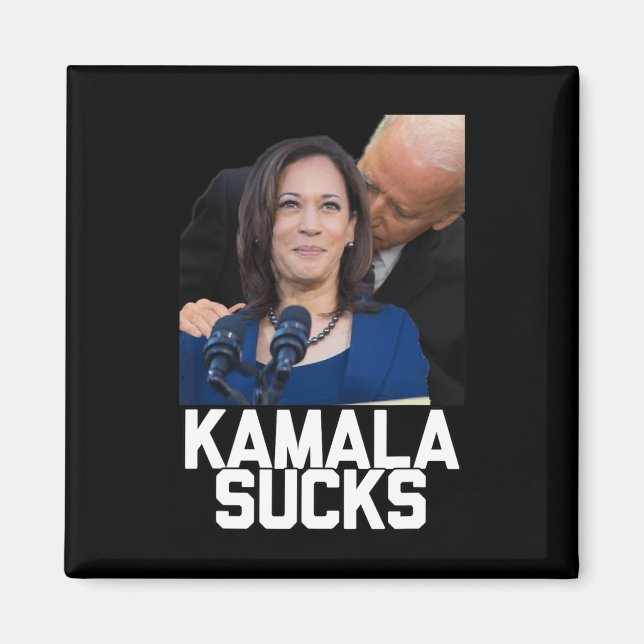 Kamala Harris President Valection 2024 Trump Hallo Magnet (Framsidan)