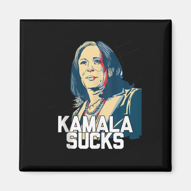 Kamala Harris President Valection 2024 Trump Hallo Magnet (Framsidan)