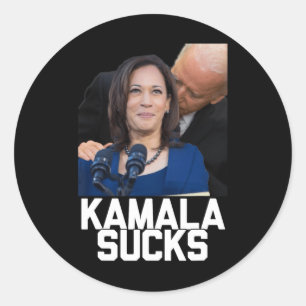 Kamala Harris President Valection 2024 Trump Hallo Runt Klistermärke