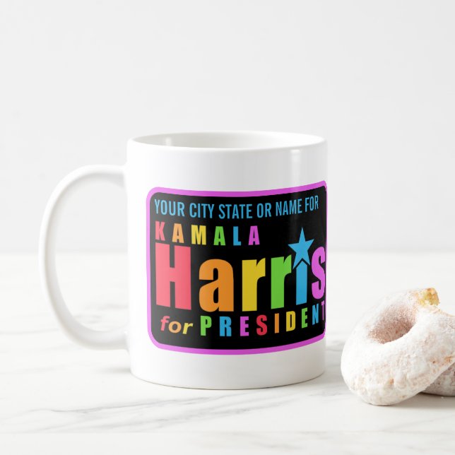 Kamala Harris Pride 2024 Chic Politiska Kampanj Kaffemugg (Med munk)