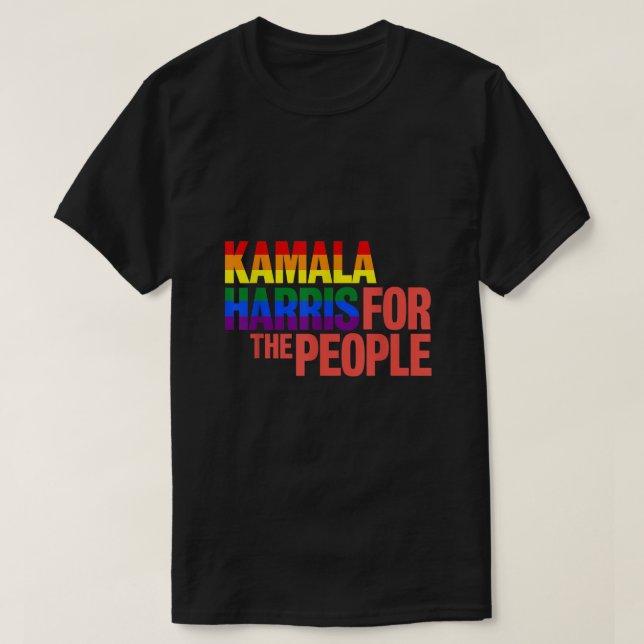Kamala Harris Pride Shirt LGBT Gay pride Rainbow T (Design framsida)