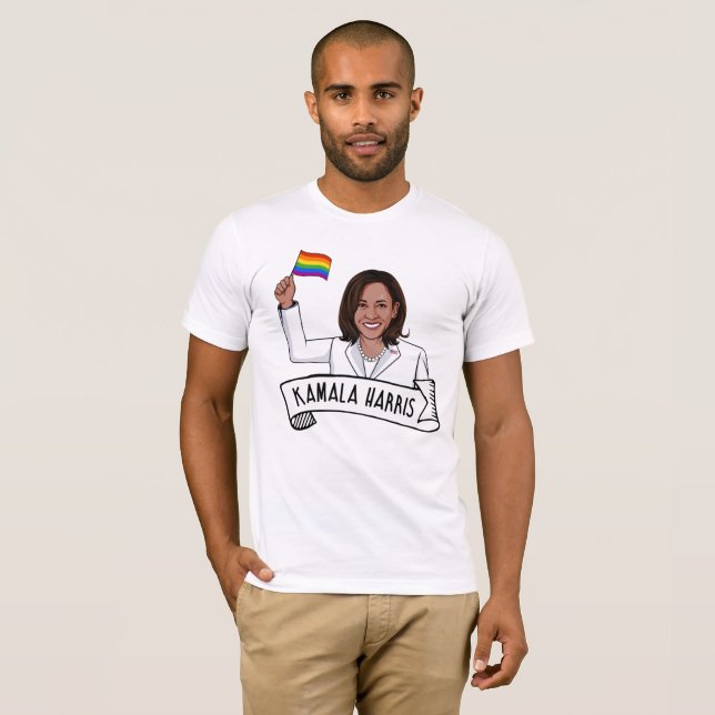 Kamala Harris Pride T Shirt (Hel framsida)
