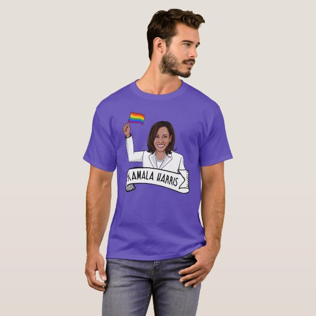 Kamala Harris Pride T Shirt (Hel framsida)