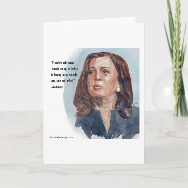 Kamala Harris & Quote Kort (Framsida)