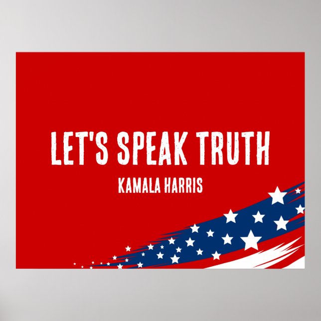 Kamala Harris Quote Speak Truth Poster (Framsidan)