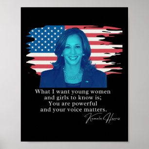 Kamala Harris Quote Tee Poster