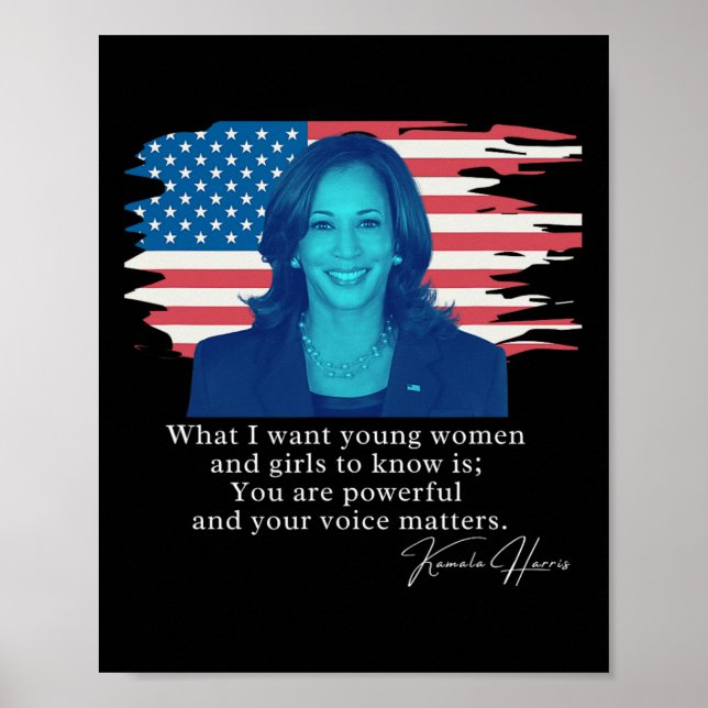 Kamala Harris Quote Tee Poster (Framsidan)