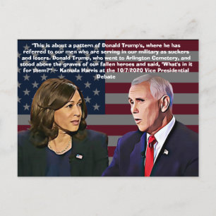 Kamala Harris Quote under debatten om den parlamen Vykort