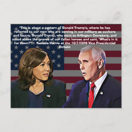 Kamala Harris Quote under debatten om den parlamen Vykort