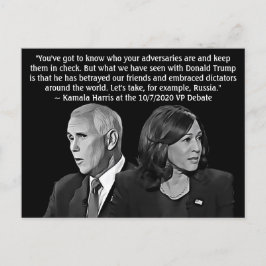 Kamala Harris Quote under debatten om den parlamen Vykort