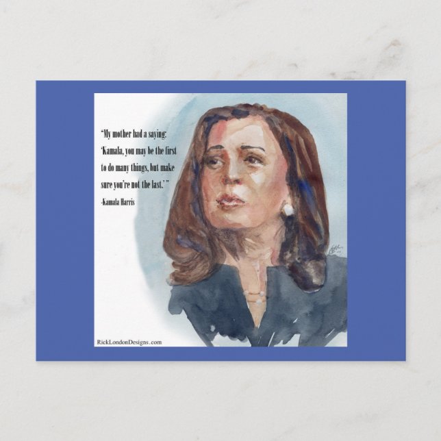 Kamala Harris & Quote Vykort (Framsida)