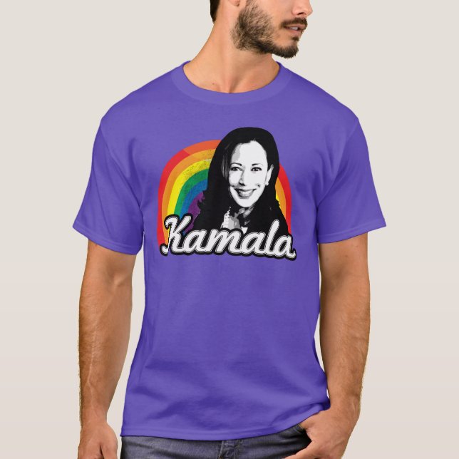 Kamala Harris Rainbow T Shirt (Framsida)