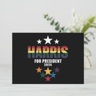 Kamala Harris regnbåge HBTQ Pride-valet 2024 Inbjudningar