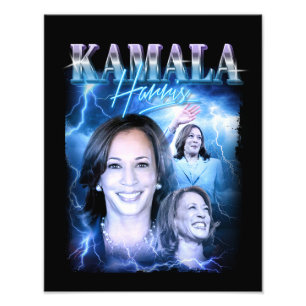 Kamala Harris Retro 90s Stil Fototryck