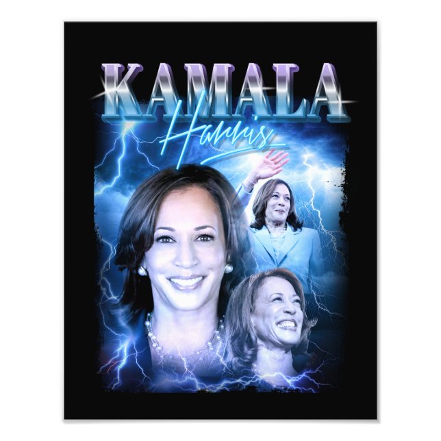 Kamala Harris Retro 90s Stil Fototryck (Framsidan)
