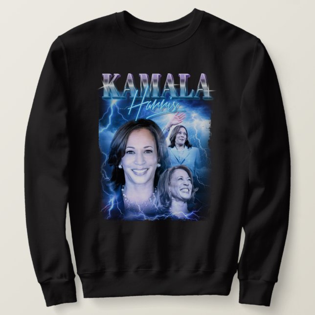 Kamala Harris Retro 90s Stil Lång Ärmad Tröja (Design framsida)