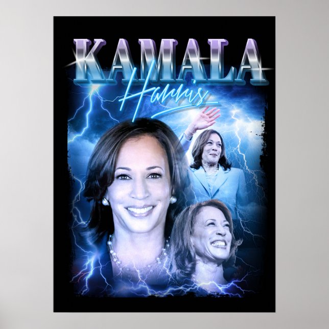 Kamala Harris Retro 90s Stil Poster (Framsidan)