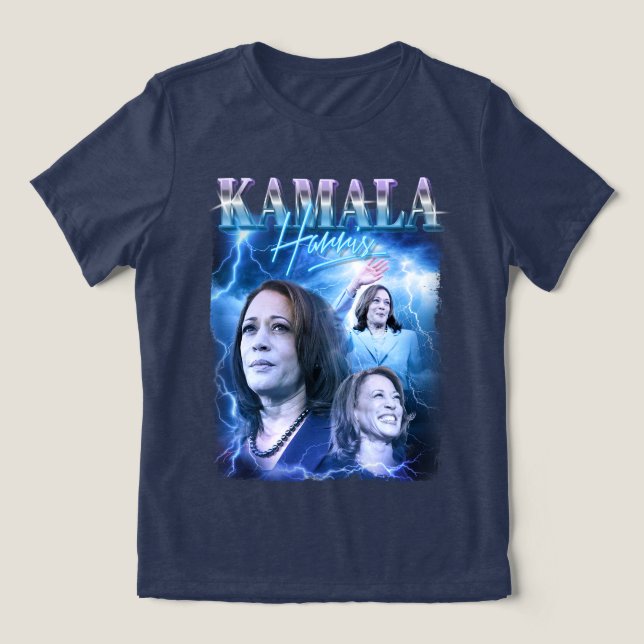 Kamala Harris Retro 90s Stil T Shirt (Design Framsida)