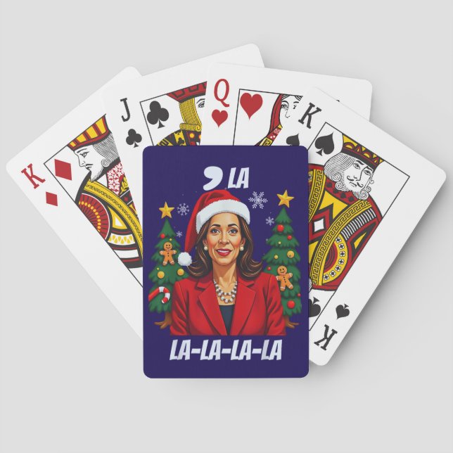 Kamala Harris Santa Hat jul Gift Casinokort (Baksidan)