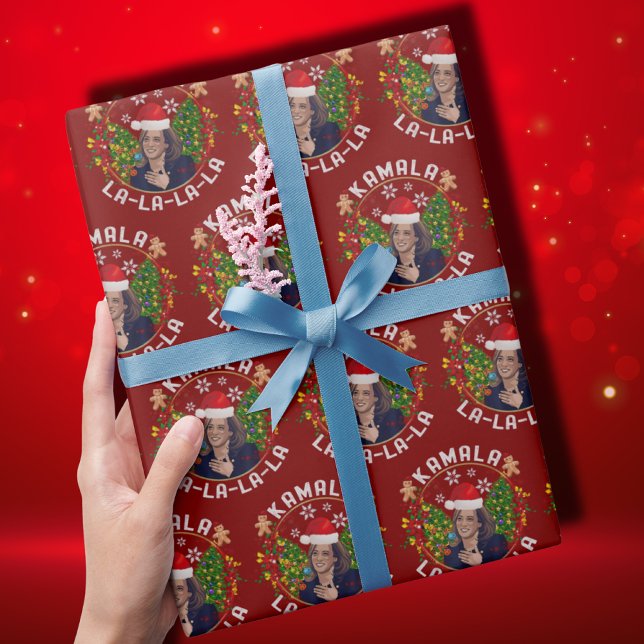 Kamala Harris Santa Hat jul Presentpapper (Skapare uppladdad)