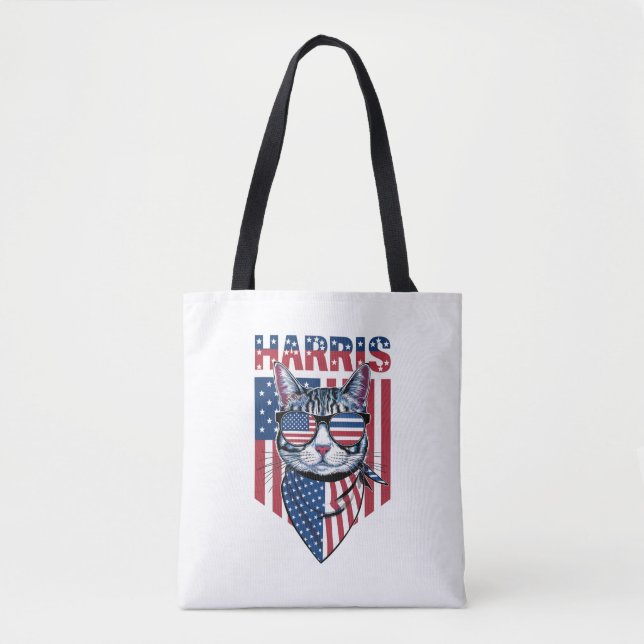 Kamala Harris som president 2024 Rolig katt  Tygkasse (Framsida)