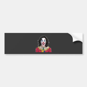 Kamala Harris Spooky Halloween Clown Val 2024 Bildekal