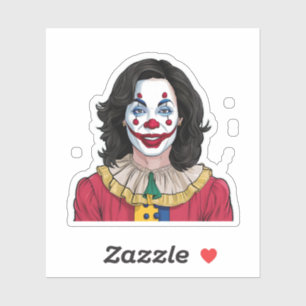 Kamala Harris Spooky Halloween Clown Val 2024 Klistermärken