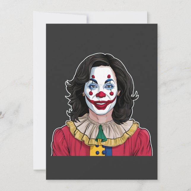 Kamala Harris Spooky Halloween Clown Val 2024 Spara Datumet (Framsida)