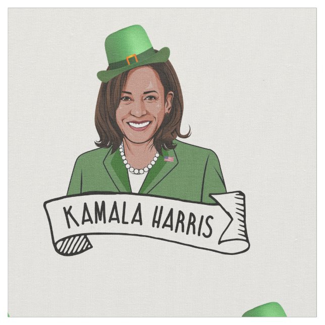 Kamala Harris St. Patrick's Day Tyg (Närbild)