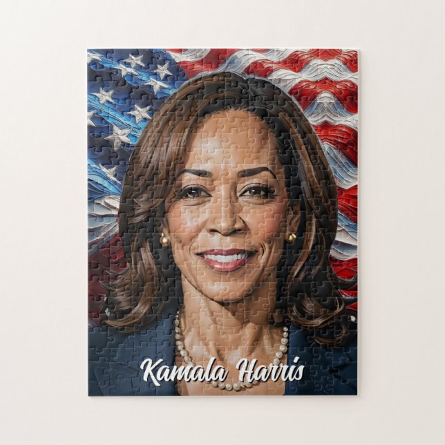 Kamala Harris Stars och stripes Pussel (Vertikal)