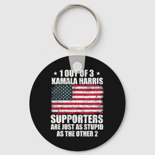 Kamala Harris Stupid Joke American Flagga Usa Funn Nyckelring