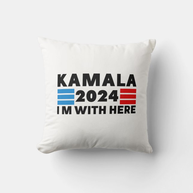 Kamala Harris Support Pillow Kudde (Framsida)