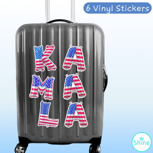 Kamala Harris Supporter USA flagga Balloon Alphabe Klistermärken
