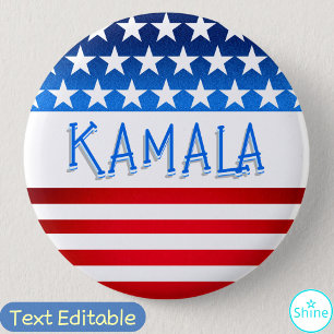 Kamala Harris Supporter Volunteer Fläkt Anpassning Knapp