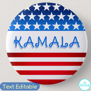 Kamala Harris Supporter Volunteers Demokrati SWAG Knapp